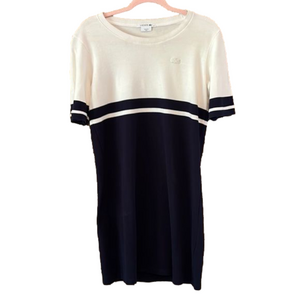 Lacoste scoop neck stripped dress